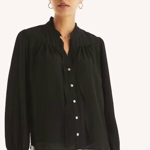 Chic Black Button Down Women's Shirt
